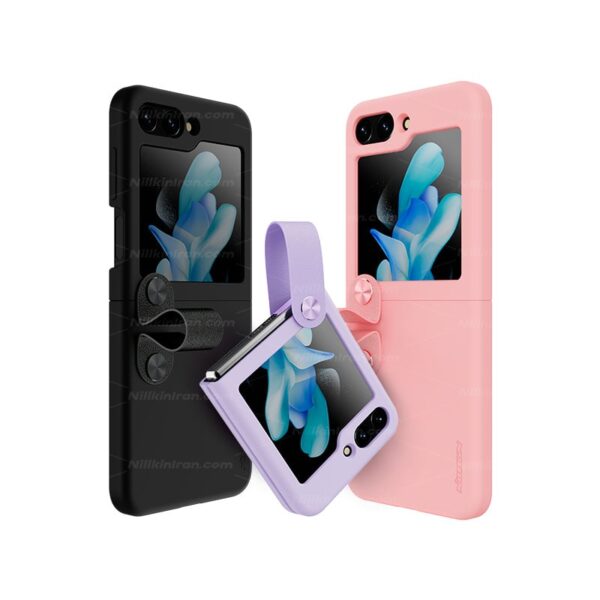 قاب نیلکین سامسونگ Z Flip 5 مدل Flex Flip Finger Strap liquid silicone