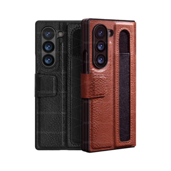 قاب نیلکین سامسونگ Z Fold 6 مدل Aoge Leather