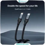 کابل تبدیل USB C به لایتنینگ و USB C نیلکین مدل DualPower 2 in 1