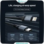 کابل تبدیل USB C به لایتنینگ و USB C نیلکین مدل DualPower 2 in 1