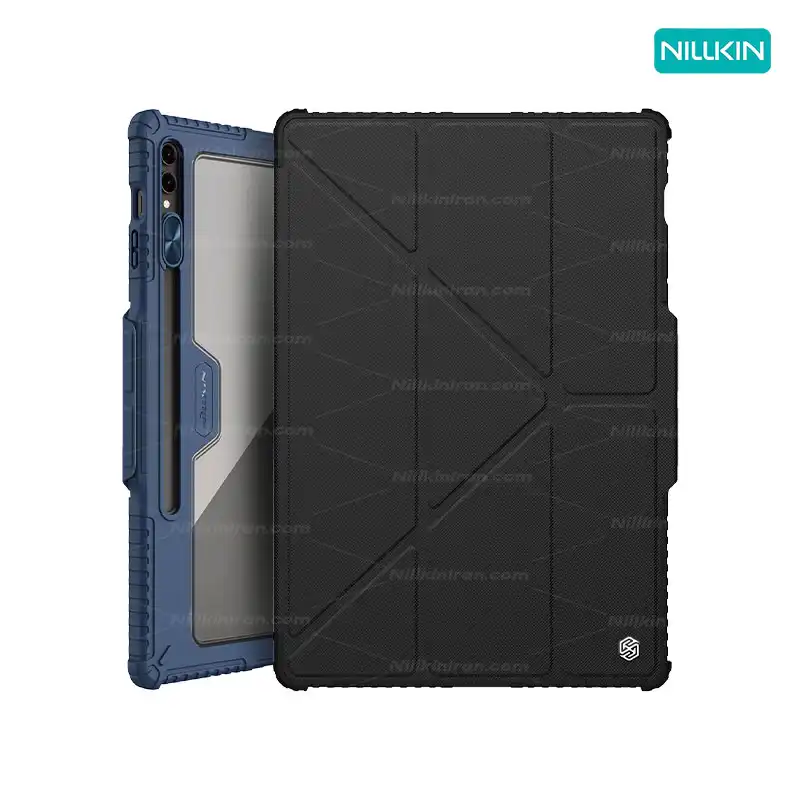 کیف محافظ نیلکین سامسونگ Tab S9 Ultra مدل Bumper Leather Case Pro