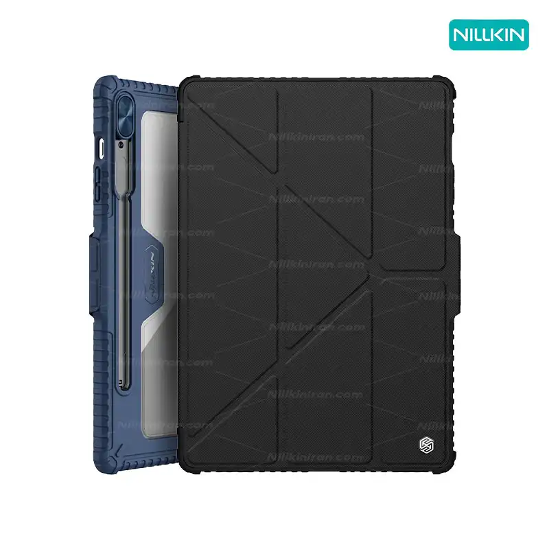کیف محافظ نیلکین سامسونگ Tab S9 plus مدل Bumper Leather Case Pro