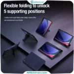 کیف محافظ نیلکین سامسونگ Tab S9 plus مدل Bumper Leather Case Pro