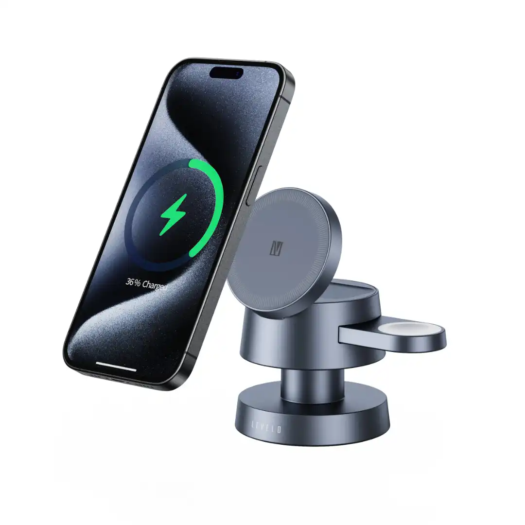 شارژر بی سیم Levelo Luce مدل 4 در 1 و توان خروجی 15 وات
