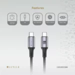 کابل Type‑C به Type‑C برند Levelo مدل Otto با طول کابل 1.2 متر