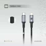 کابل Type‑C به Lightning برند Levelo مدل Otto با طول 1 متر