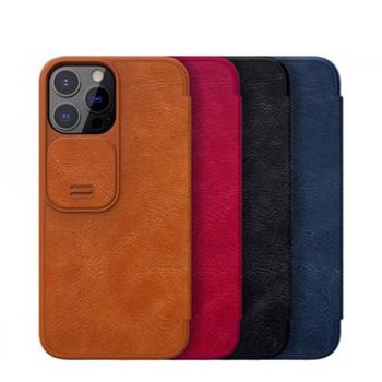 کیف چرم آیفون 13 پرو Nillkin Qin Pro Leather Case iPhone 13 Pro