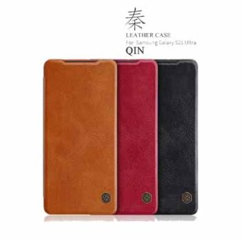 کیف چرم سامسونگ Nillkin Qin for Samsung S21 Ultra