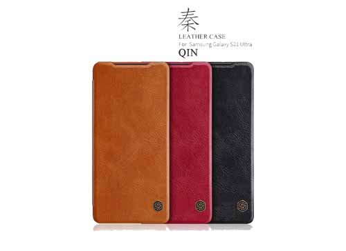 کیف چرم سامسونگ Nillkin Qin for Samsung S21 Ultra