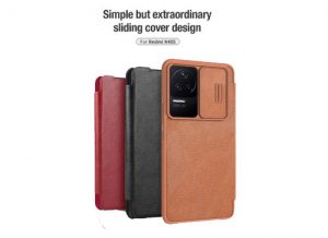 کیف چرم شیائومی Poco F4,Redmi K40S مدل Nillkin Qin Pro