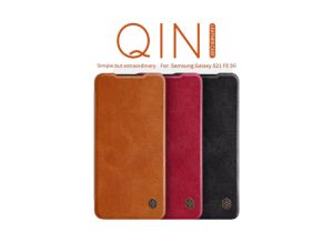کیف چرم Samsung Galaxy S21 FE نیلکین مدل Nillkin Qin Series Leather