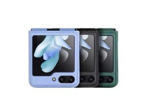 کیف چرمی Samsung Galaxy Z Flip 5 نیلکین مدل Qin Vegan leather
