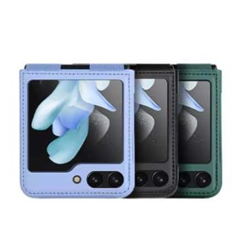کیف چرمی Samsung Galaxy Z Flip 5 نیلکین مدل Qin Vegan leather