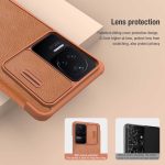 کیف چرم شیائومی Poco F4,Redmi K40S مدل Nillkin Qin Pro