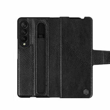 کیف چرم Z Fold 3 نیلکین سری Aoge